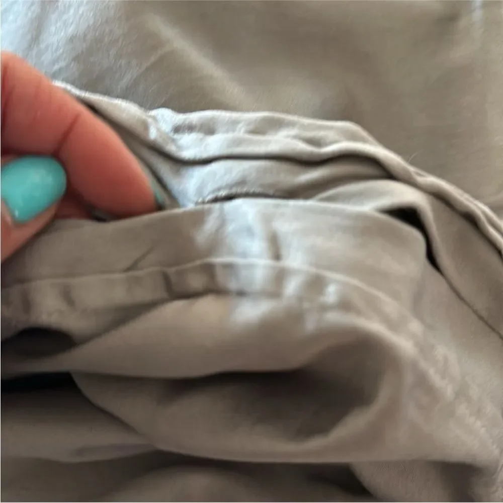 Restoration Hardware RH 600TC Sateen Duvet Cover Gray Silver Nickel NWOT